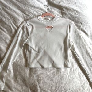 Shein romwe womens medium white heart top